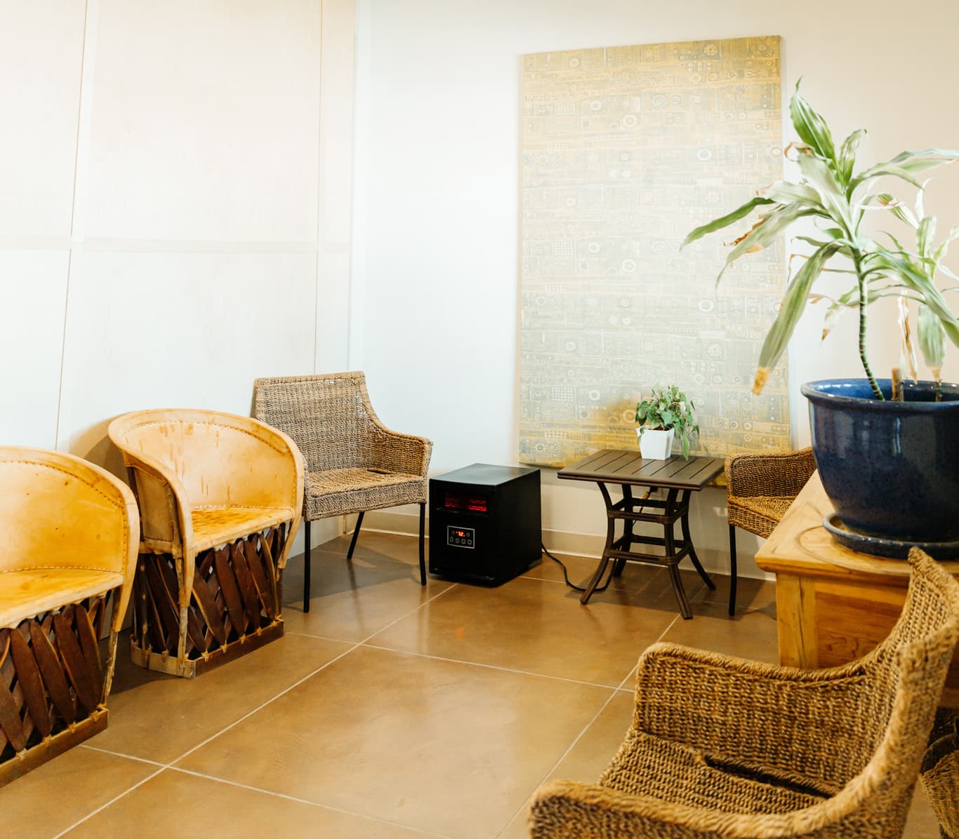 Reception and waiting area at TAO Acupuncture